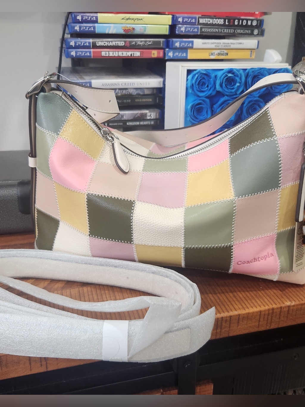 Coach Coachtopia Alter Ego Multi Pink/Olive Leather Shoulder Bag - Multicolor
